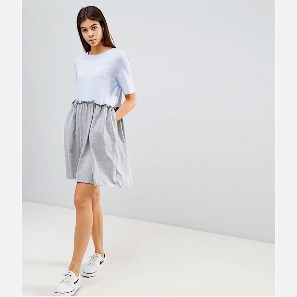 NWOT ASOS Noisy May 2 in 1 Smock Dress 💙🤍